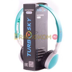 Наушники проводные Turbosky RH-02 бирюзовый.